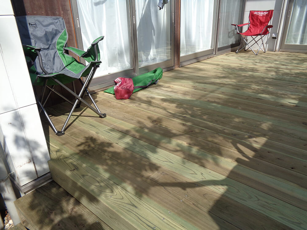 神奈川県藤沢市 庭 ウッドデッキ4