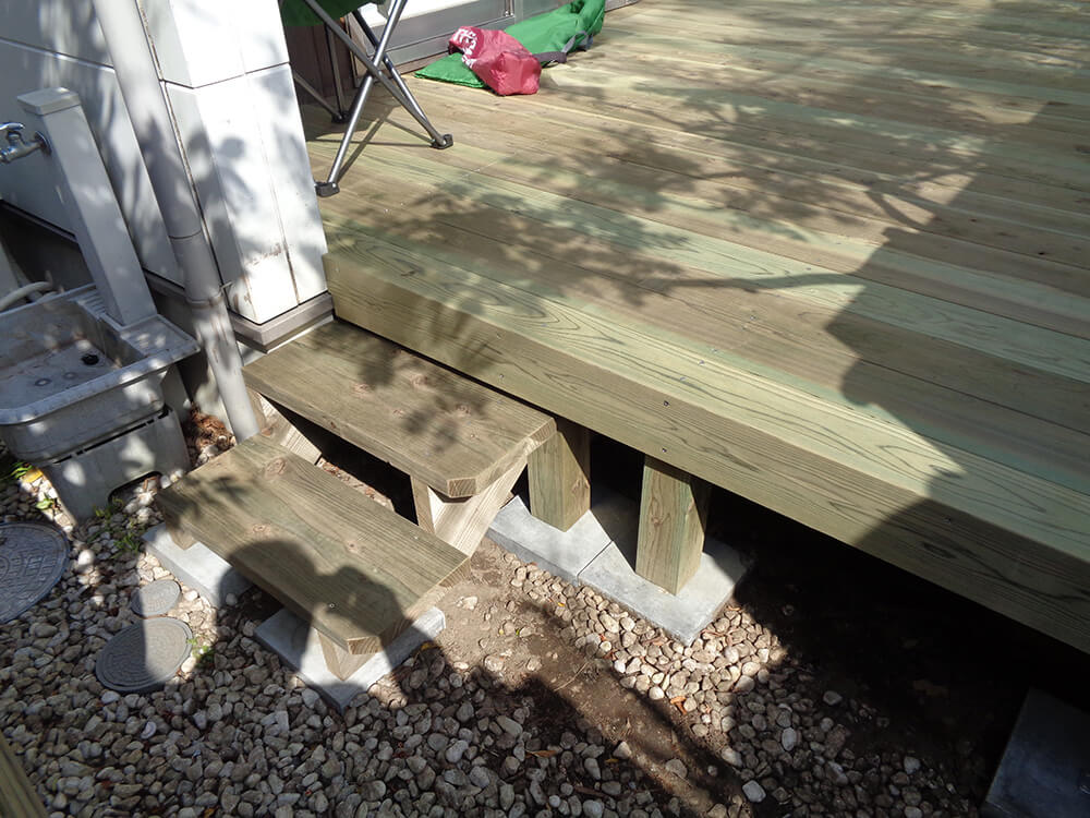 神奈川県藤沢市 庭 ウッドデッキ5