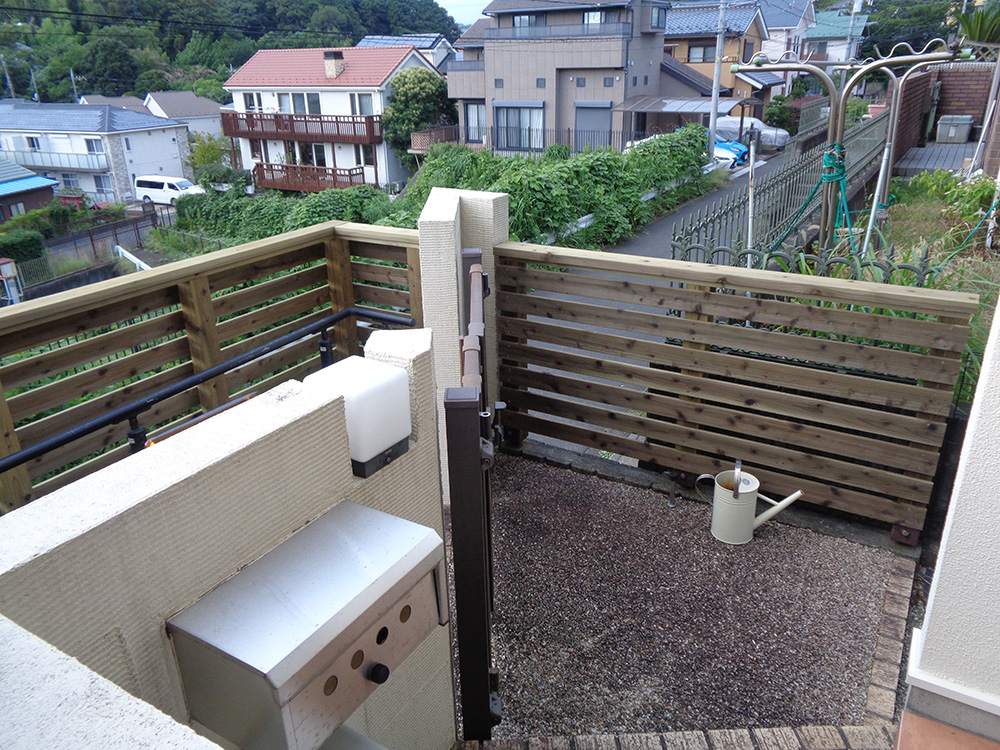横浜市泉区 庭 ウッドデッキ5
