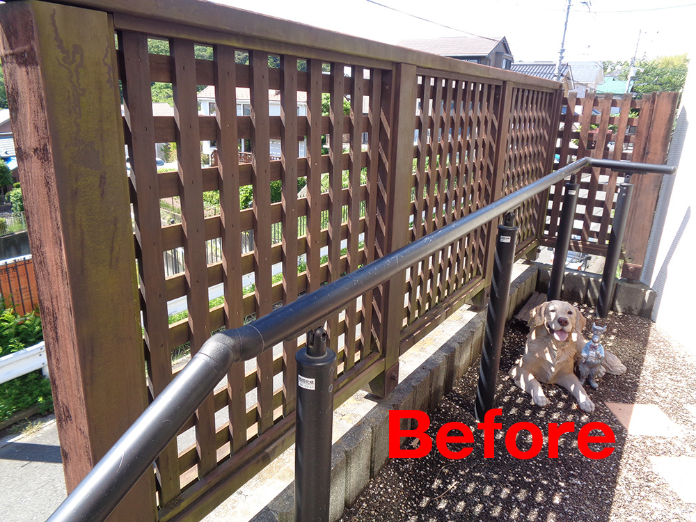 横浜市泉区 庭 ウッドデッキ8