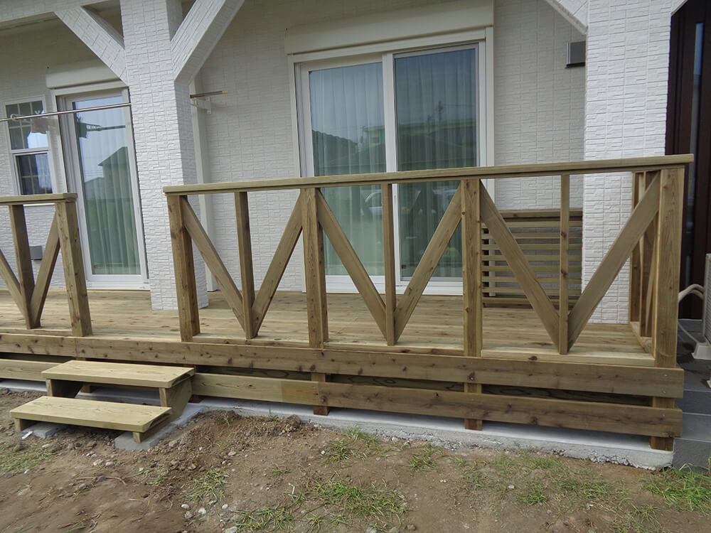 千葉県館山市 庭 ウッドデッキ4