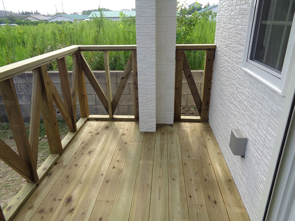 千葉県館山市 庭 ウッドデッキ5