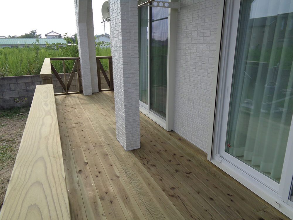 千葉県館山市 庭 ウッドデッキ6