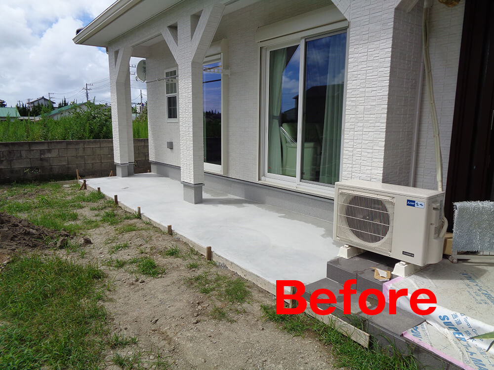 千葉県館山市 庭 ウッドデッキ8